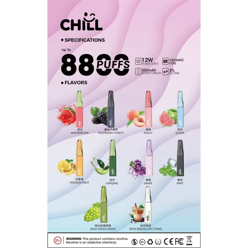 CHILL始祖鳥鴨嘴獸8800口拋棄式一次性電子煙免充電:圖片 2